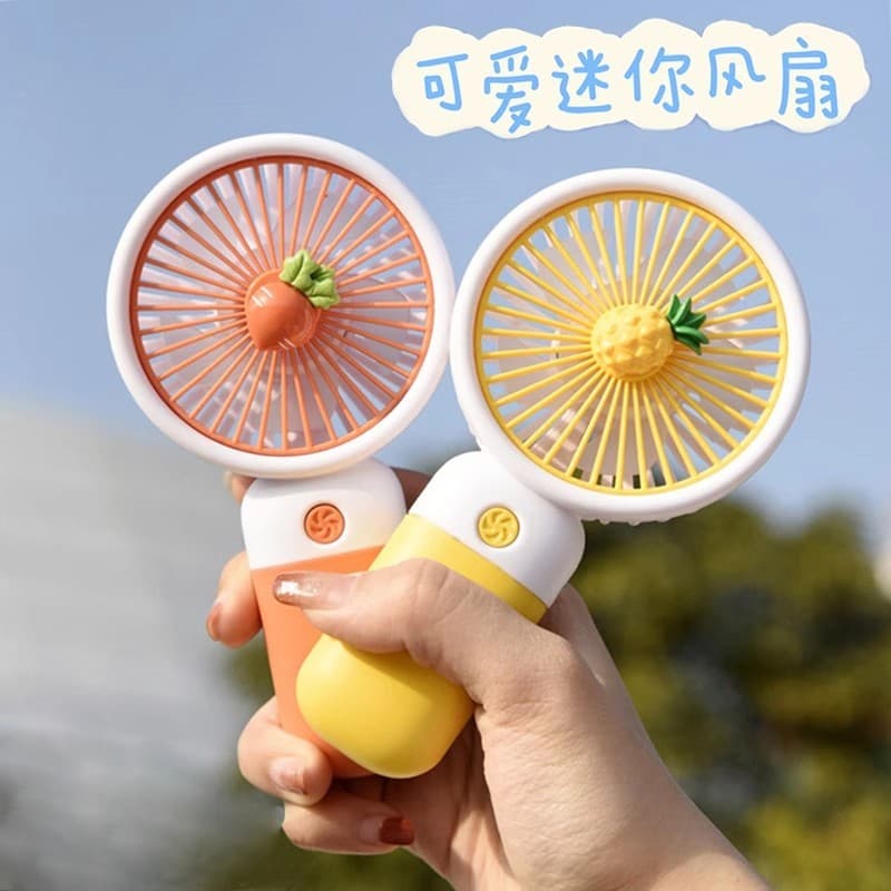 Wenling Ventilador Pequeno Portátil Feminino Bonito Fruta Flor Coelho Desenho Animado Desktop Mini Pequeno Bolso usb Ven