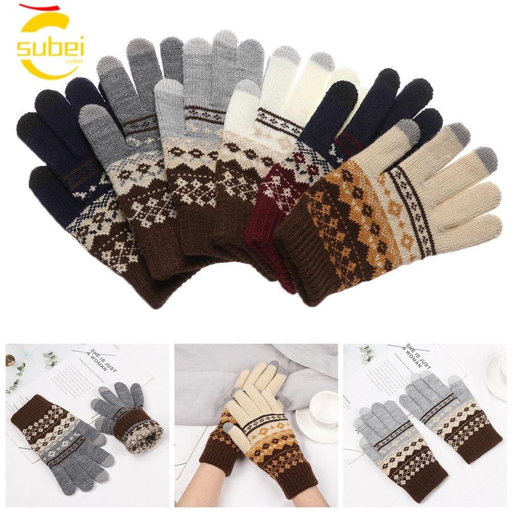 SUBEI Touch Screen Mittens Moda Exterior Luvas Grossas De Inverno