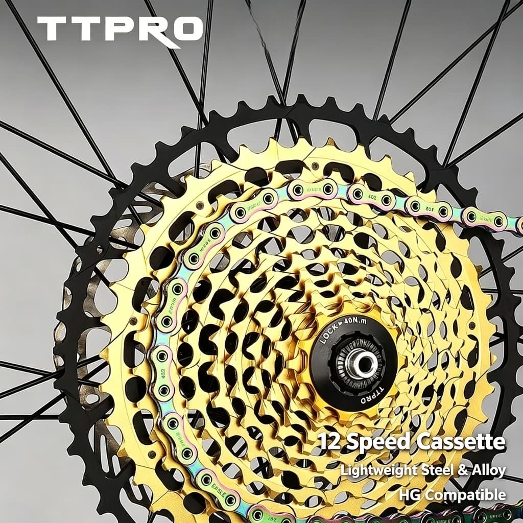 Cassete TTPRO De 12 Velocidades 11-50T-Roda Dentada MTB De Aço Usinado CNC E Liga , Compatível Com Driver HG XD Para Mou
