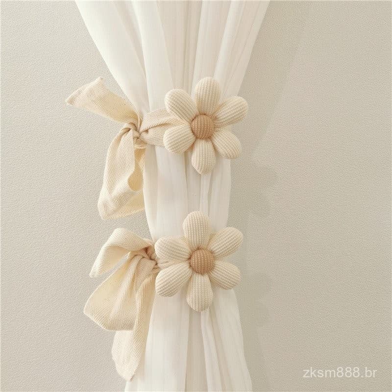 2 Peças De Cortinas De Flores , Cordas , Carro Com Tiras De Cordões , Decoração De Quarto