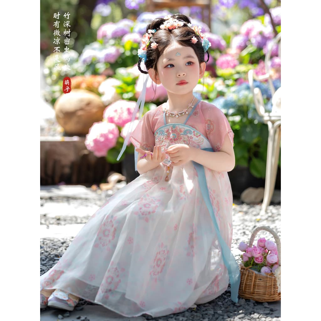 Meninas Hanfu 2026 verão crianças estilo chinês estilo fada estilo fino saia menina traje vestido mostrar vestido de pri