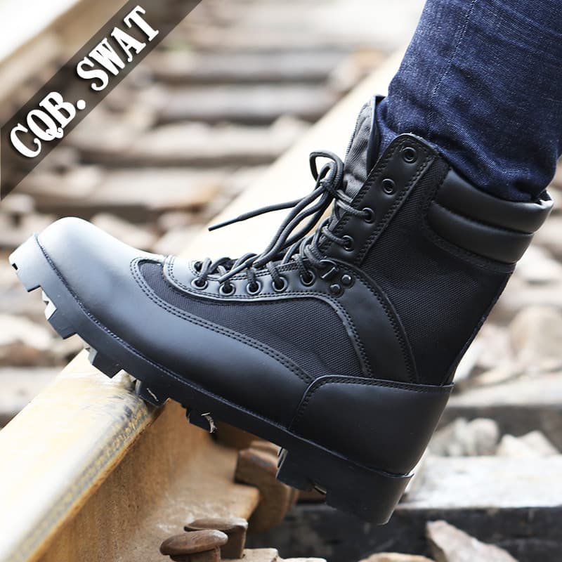 Verão respirável botas de trabalho botas de combate absorção de choque de alta qualidade tático caminhadas botas de comb
