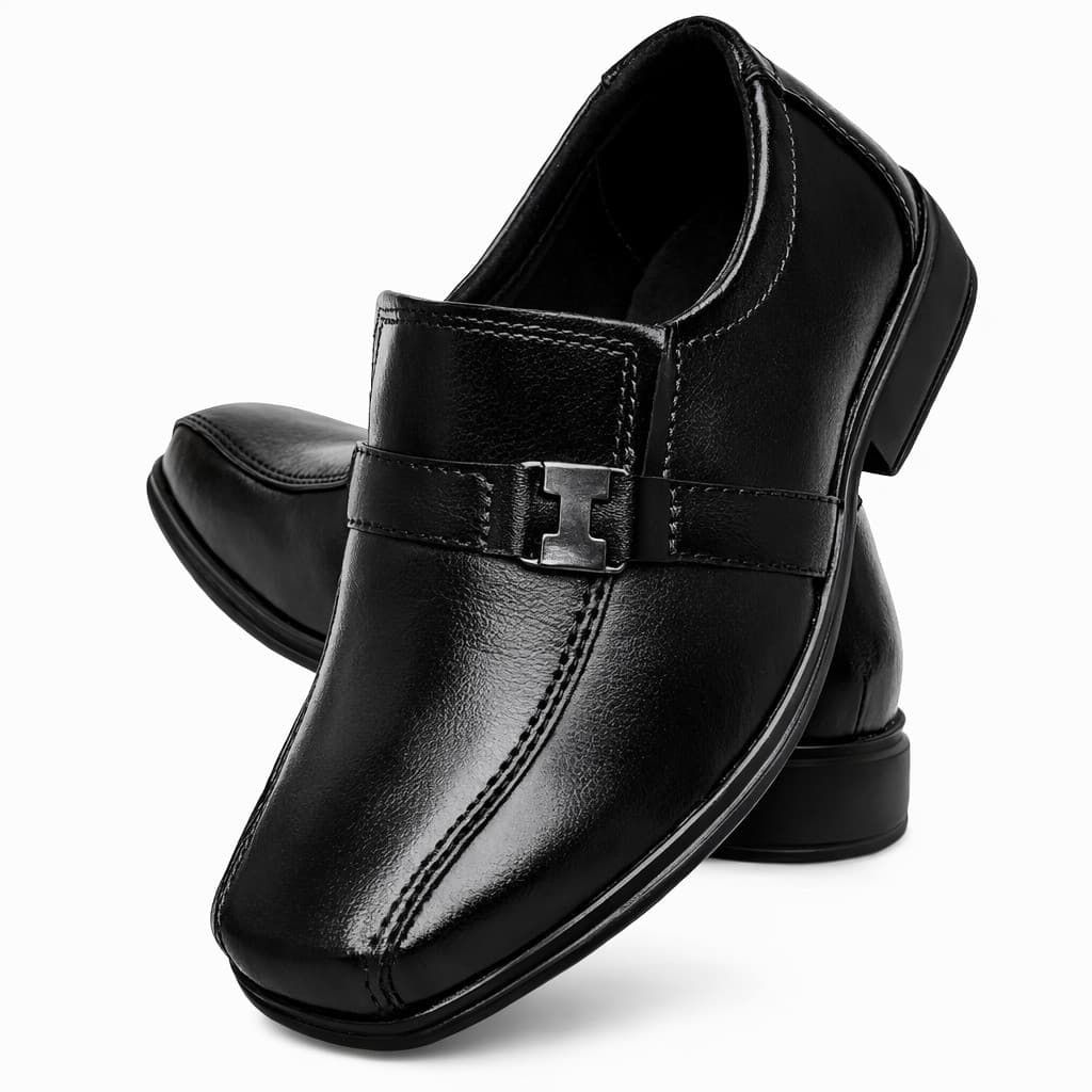 Sapato Social Menino Infantil Preto Casual Elegante Confortável