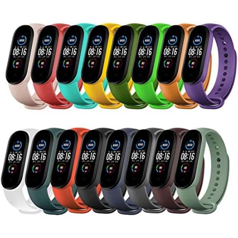 Pulseiras De Reposição Yuulol Compatíveis Com Xiaomi Mi Band 6/5/Amazfit 5 , Silicone Macio , Pulseira Esportiva Ajustáv