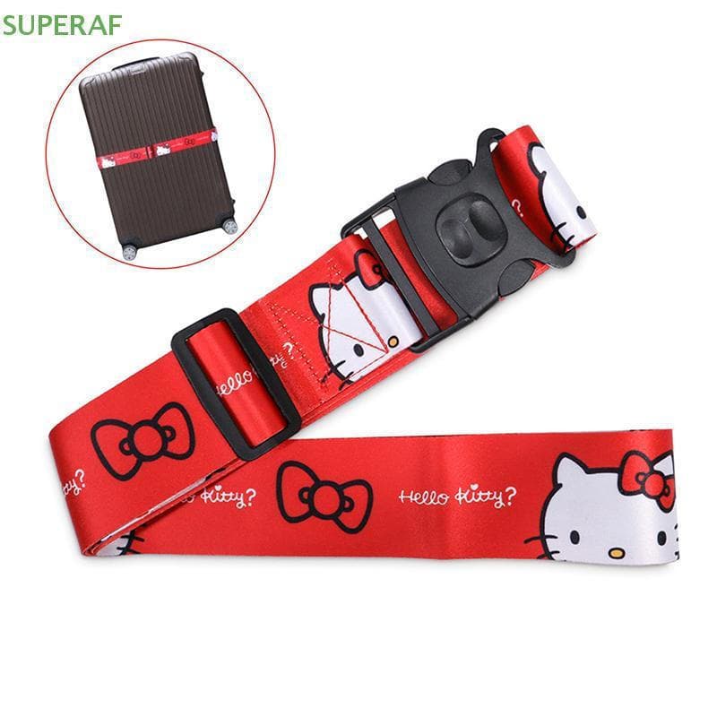 SUPERAF 1 Peça Sanrio Anti-Roubo Fivela De Bagagem Alça Cruzada Desenho Animado KT Gato Ajustável Embalagem Cinto Quente