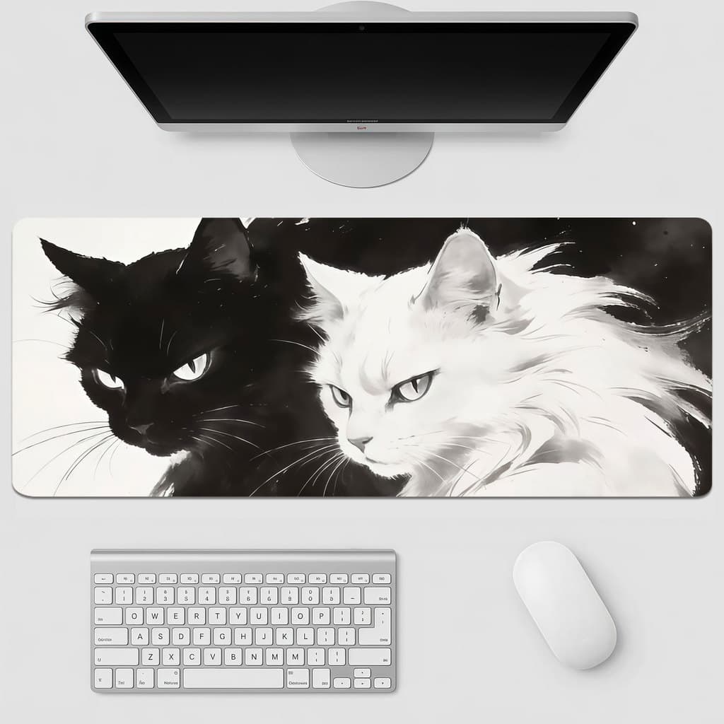 80 * 30cm Mouse Pad Anti Selip 26 * 21 CM Tapete De Mesa Grande MousePad Komputer Longo 624CAT