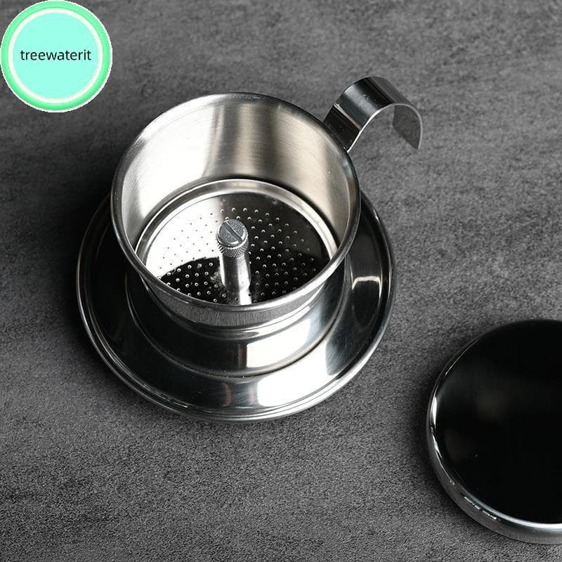 treewaterit Filtro De Café Pequena Imprensa Francesa Portátil Aço Inoxidável Vietnamita Cafeteira Para Despejar Sobre Ba
