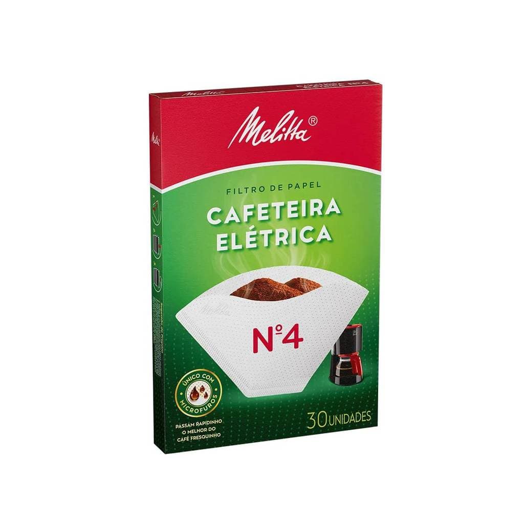 Filtro de papel n4 cafeteira elétrica caixa com 30 unidades Melitta