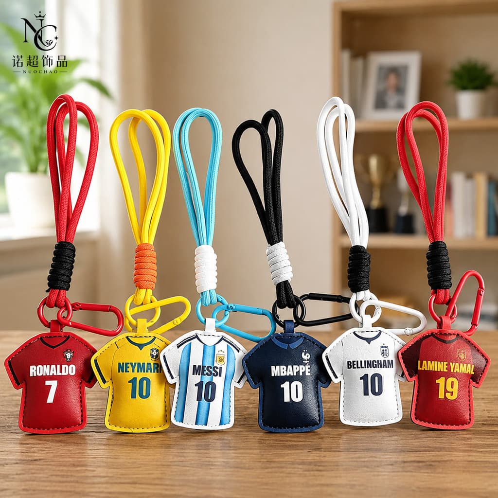 Couro criativo 2026 copa do mundo de futebol mercadoria fã camisa saco pingente fone de ouvido pingente chaveiro