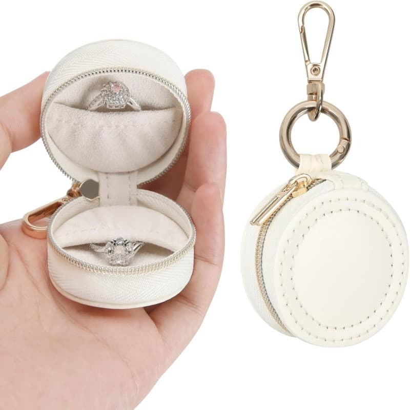 Portátil Mini multifuncional viagem esportes saco de jóias anel brinco armazenamento caixa de jóias saco pingente chavei