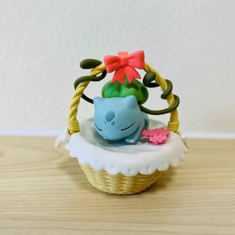 !Pokémon Pokémon Anime Mercadoria Pokémon Ornamentos Cesta de Flores Sementes de Sapo