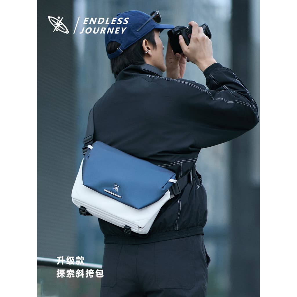 Nebulosa 2 bolsa mensageiro masculina USB Interface de carga rápida fivela magnética bolsa de peito à prova d'água bolsa