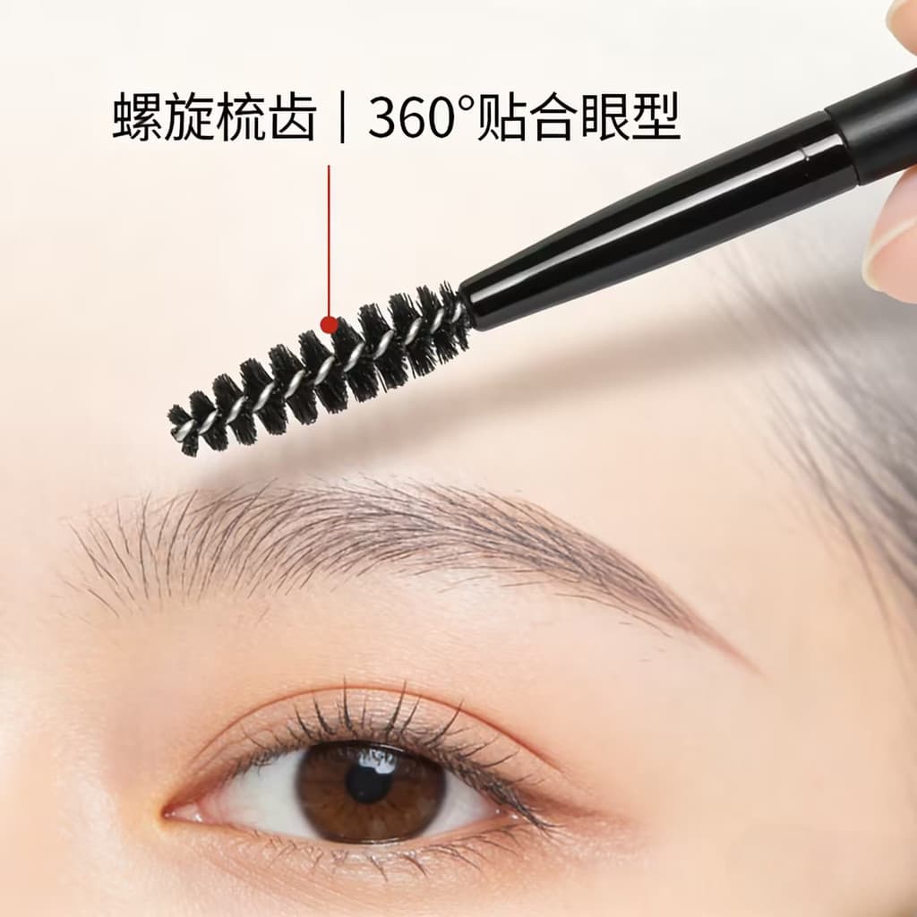 Espiral enxertia escova de cílios não é fácil de borrar Curling sobrancelha escova de maquiagem portátil ferramenta de c