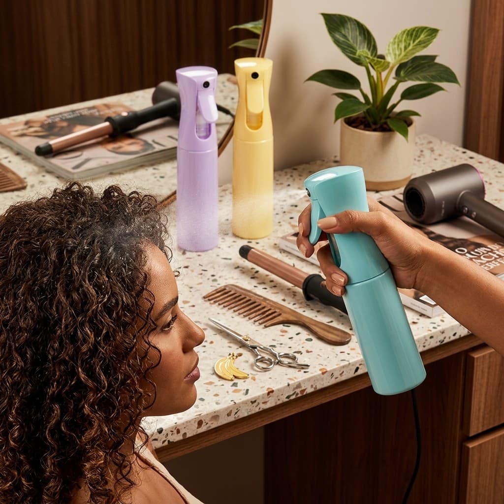 Mini Pulverizador Agua Borrifador Jato Continuo Nevoa Fina Viagem Trabalho Bolsa Spray Multiuso Portatil Leve