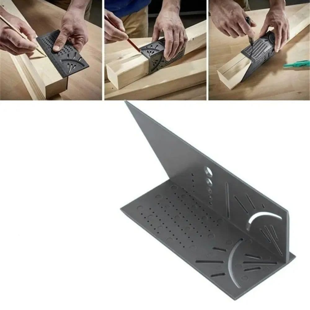 Esquadro 3d Multiangular Régua Mitra 45/90 Graus Plástico