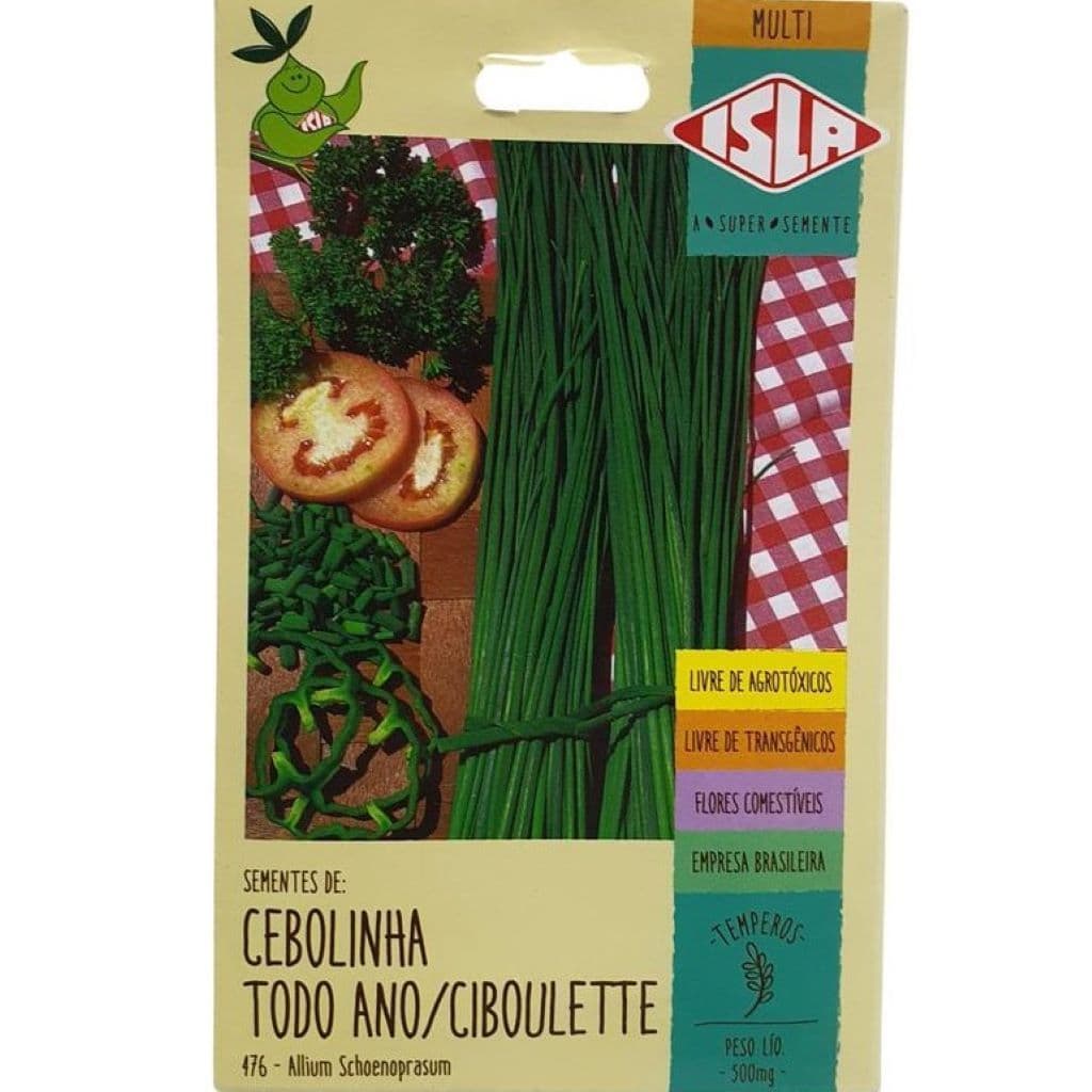 Sementes de Cebolinha - Cenoura – Coentro – Couves (Brocoles Chinesa, Flor)  - Marca ISLA
