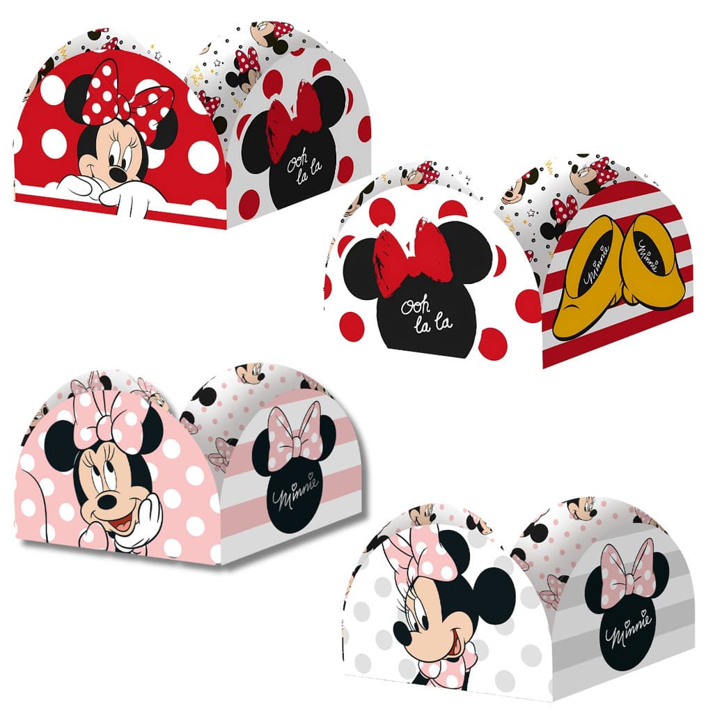 50 Porta Forminhas Minnie Mouse Doces Festa Infantil Aniversário Minnie Rosa Minnie Vermelha