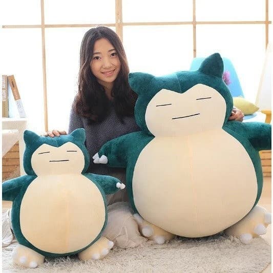 Pelúcia Snorlax 50 cm 25 cm Almofada Pokémon Brinquedo Fofo Gordinho Sonolento para Crianças