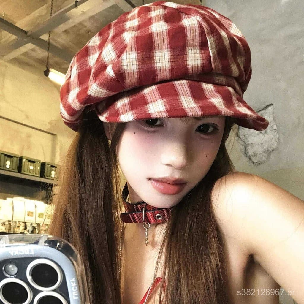 Boina vintage de estilo britânico para primavera e outono, chapéu artístico feminino estilo pintor, faz o rosto parecer