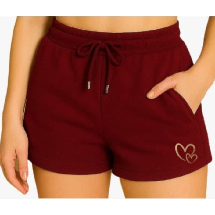 Short Moletom Feminino Moletom Super Confortável Envio imediato Coração