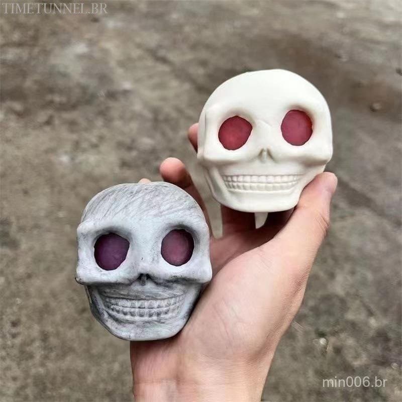 Brinquedo de Crânio de Ventilação Feio e Interessante com Grandes Olhos Fofos, Criativo, Personalidade, Alívio de Estres