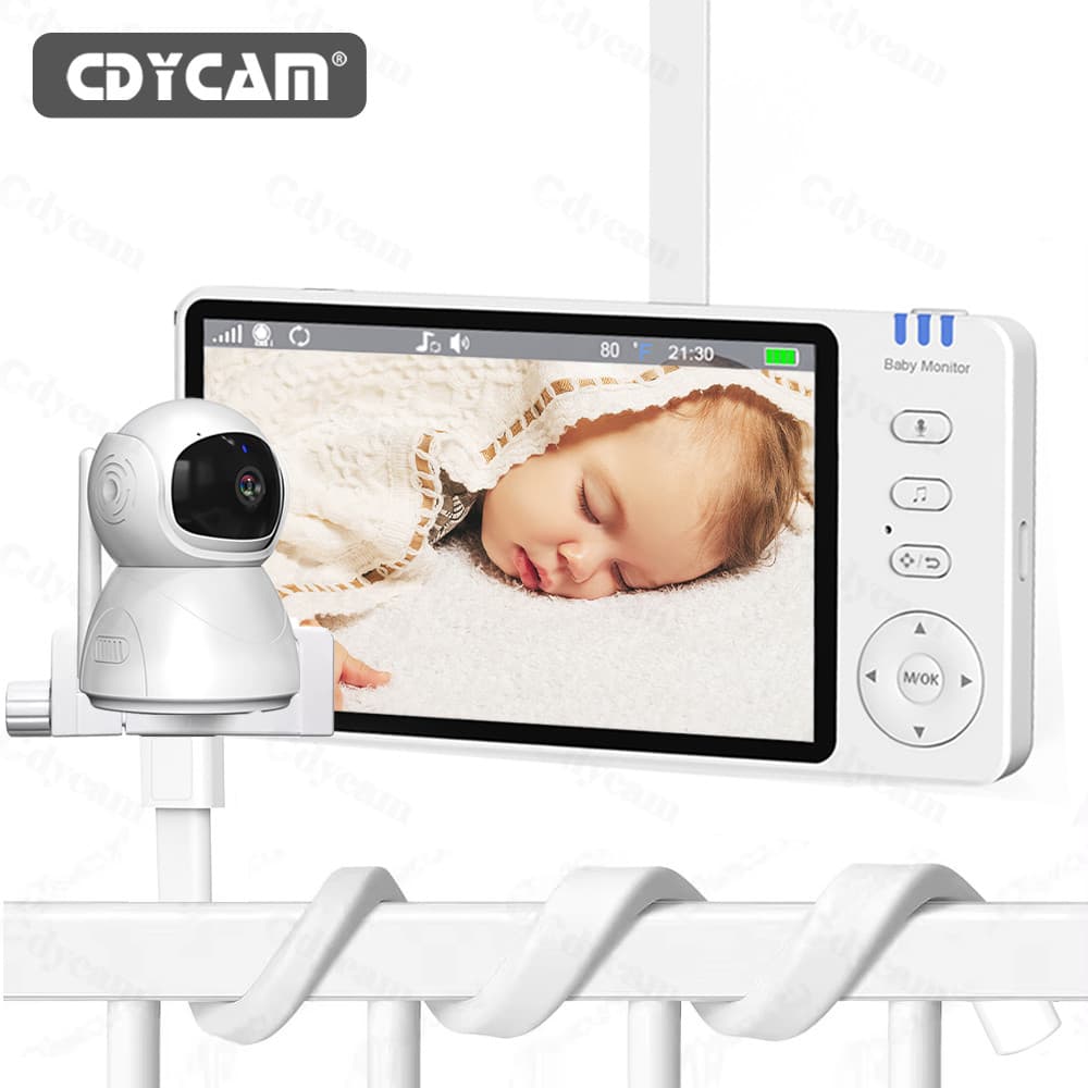 Babá Eletrônica com Monitor Visão Noturna e Audio Sensor de Temperatura Com Câmera Suporte