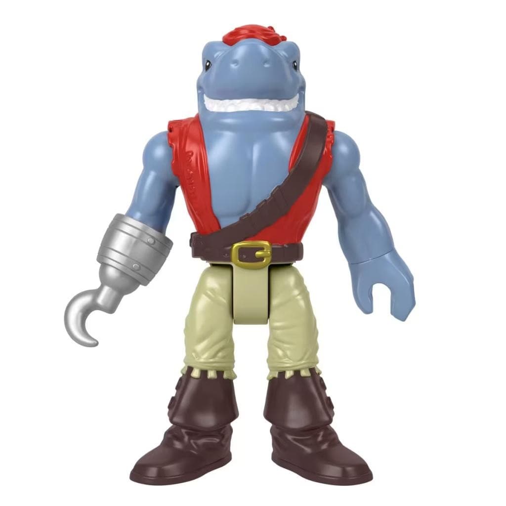 Boneco Pirata Tubarão Grande Imaginext Com Lançadores Brinquedo Infantil De Aventura Mattel Original