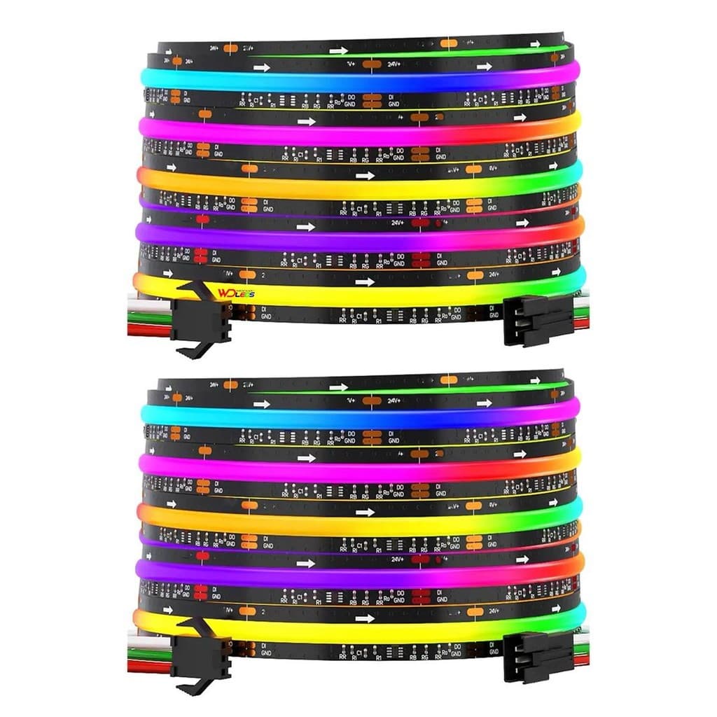 Fita Led Ws2811 10 M 720 Leds Cob Neon Alto Brilho Preta