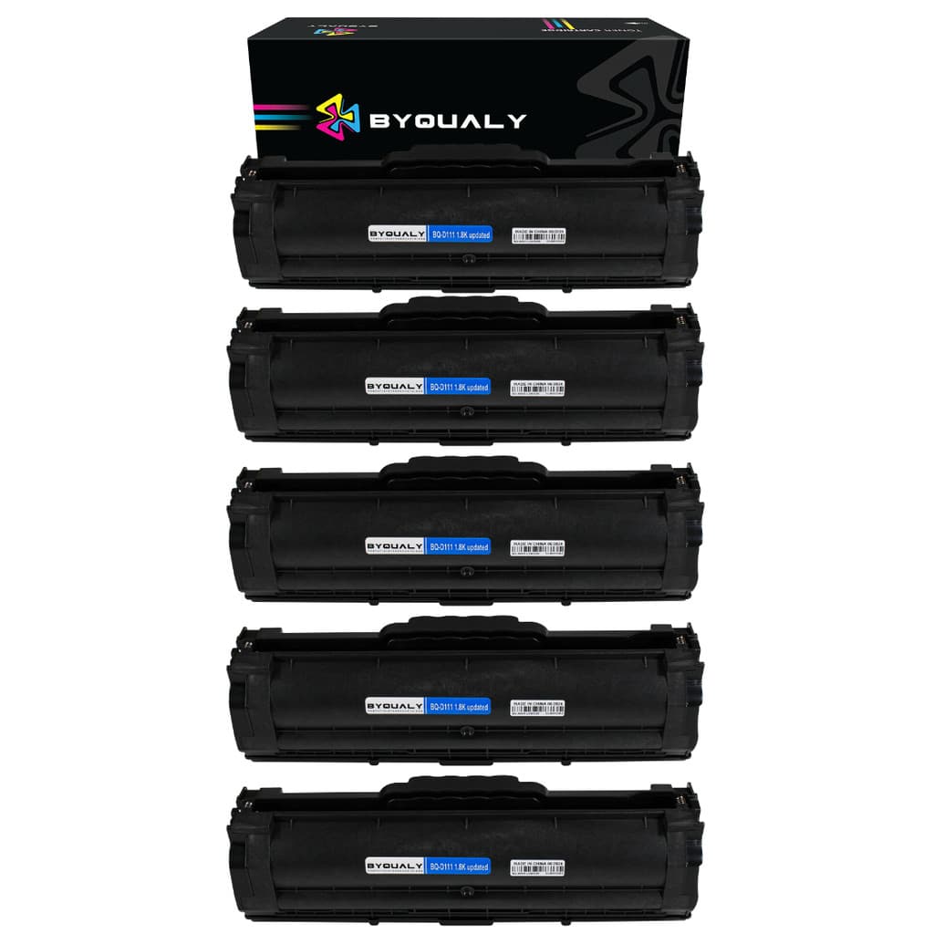 Kit 5x Toner Compatível Samsung D111 Mlt111 M2020 M2020w M2070w Mlt-d111s M2022 Byqualy Novo 1.8k