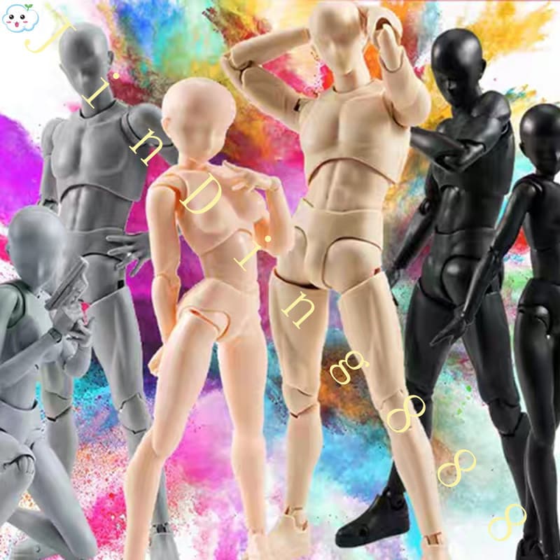 SHF Figuras Manequim SHFiguarts Corpo Kun Body Chan Preto Cor Laranja Ver PVC Ação Figura Colecionável Boneca