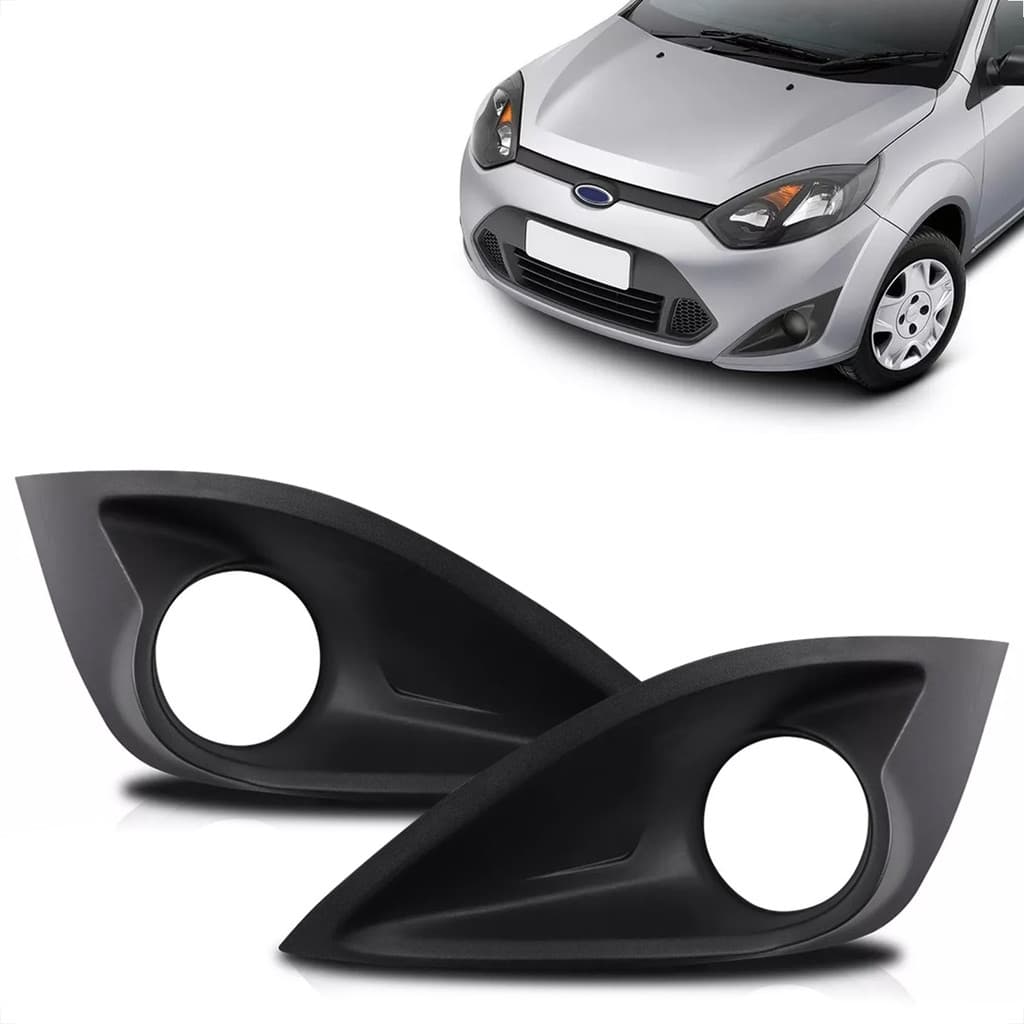 Par Moldura Grade Farol De Milha Fiesta Rocam 2011 2012 2013 2014