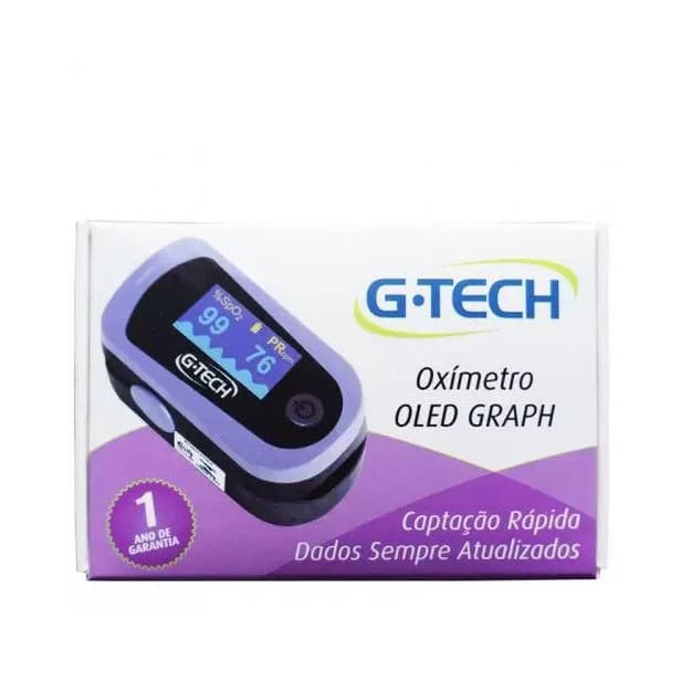Oximetro Digital De Dedo Medidor De Saturação e Oxigênio No Sangue G-tech