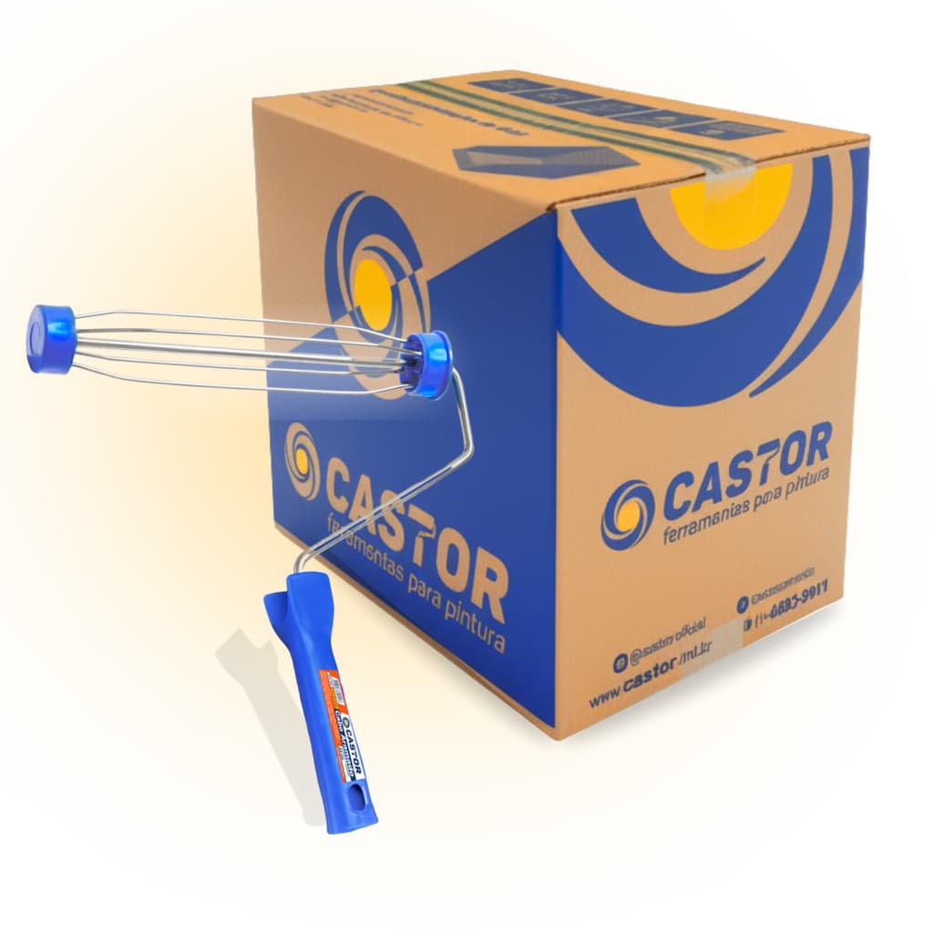 Caixa c/ 12 Cabo aramado para rolo de pintura 23cm - Castor