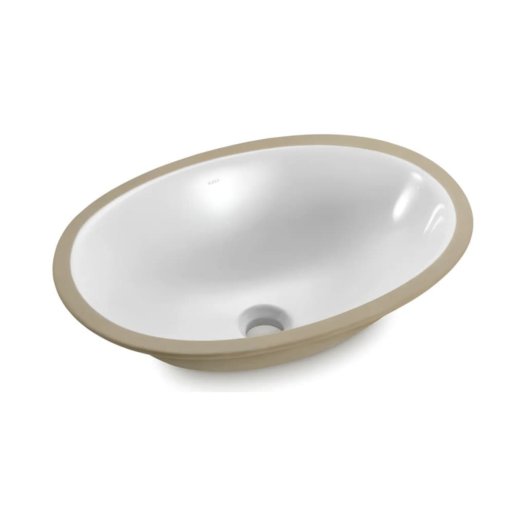 Cuba Embutir Oval Branca 40x30cm Pia Banheiro IL65 Icasa