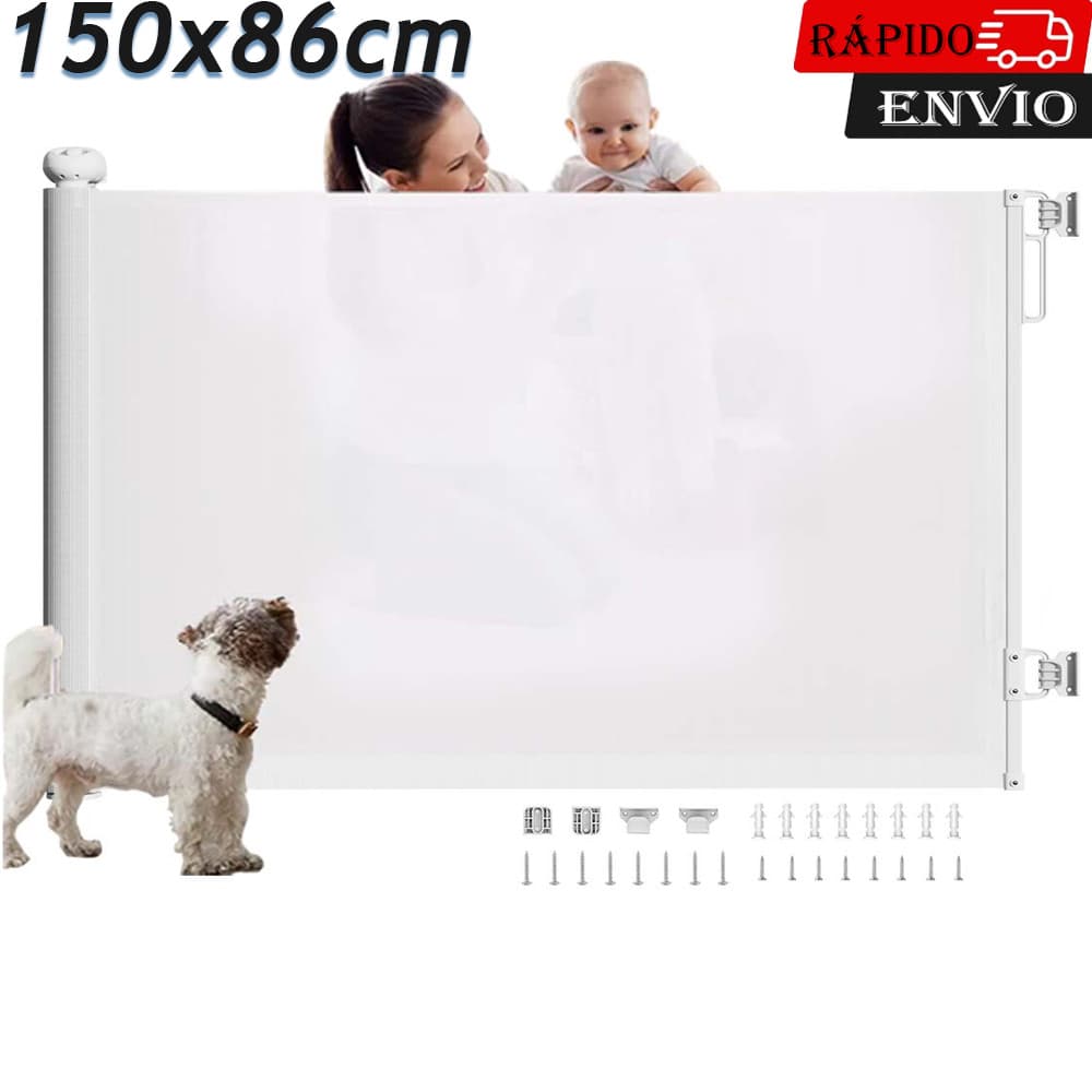 Branco Portao Grade para Cachorros Grade de Protecao para Criancas Escalável Portao Portao Pet Grade de Protecao150x86cm