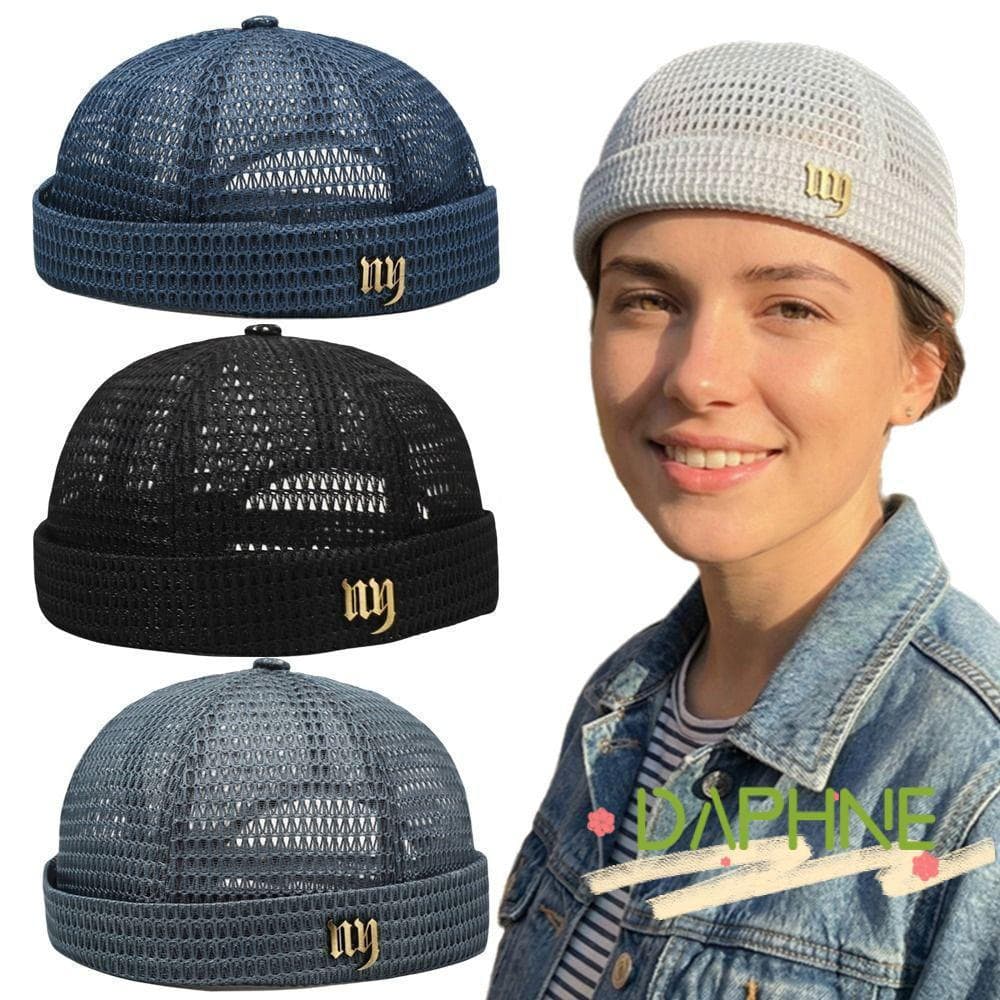 Chapéu De Malha DAPHNE , Hip Hop Ultraleve Ajustável Casual Multicolorido Sem Aba Unissex