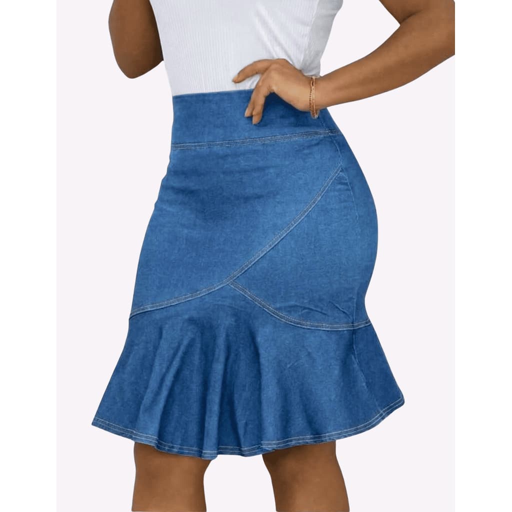 Saia Jeans Evangelica Sky Direto Bahia Moda