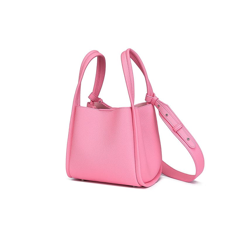 All-Match elegante bolsa de couro macio Commuter ombro mensageiro balde saco na moda moda alça saco cesta vegetal