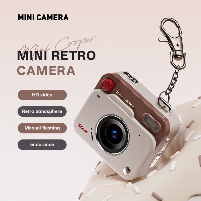 Nova câmera digital retrô CCD mini para estudantes, câmera de campus para gravação de fotos e vídeos, câmera de alta def