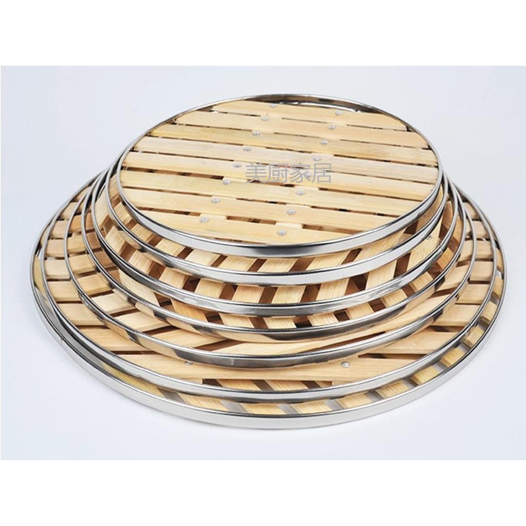 Vendas diretas da fábrica bainha grelha de bambu gaiola gaveta Rack de vapor anel de aço folha de vapor de bambu domésti