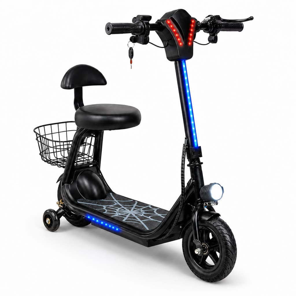 Patinete Elétrico Infantil Scooter C/ Banco Assento 250W Pronta Entrega Promoção