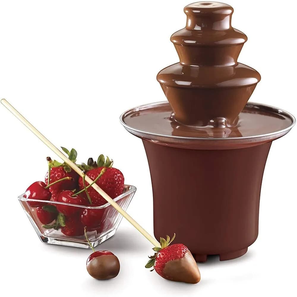 Fonte Torre Cascata Chocolate Fondue Maquina Elétrica 3 Andares 220v