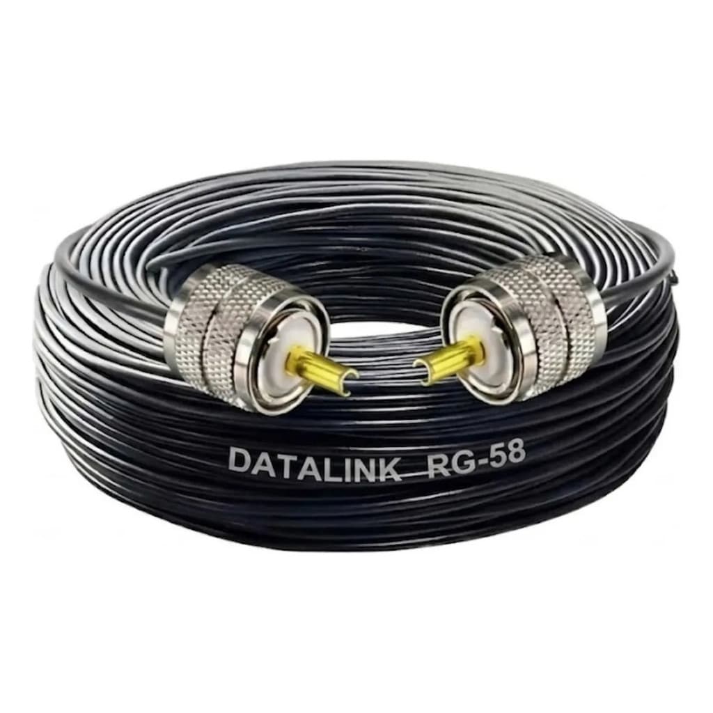 Cabo Coaxial Rg58 95% Malha 20m Datalink  Px Soldado