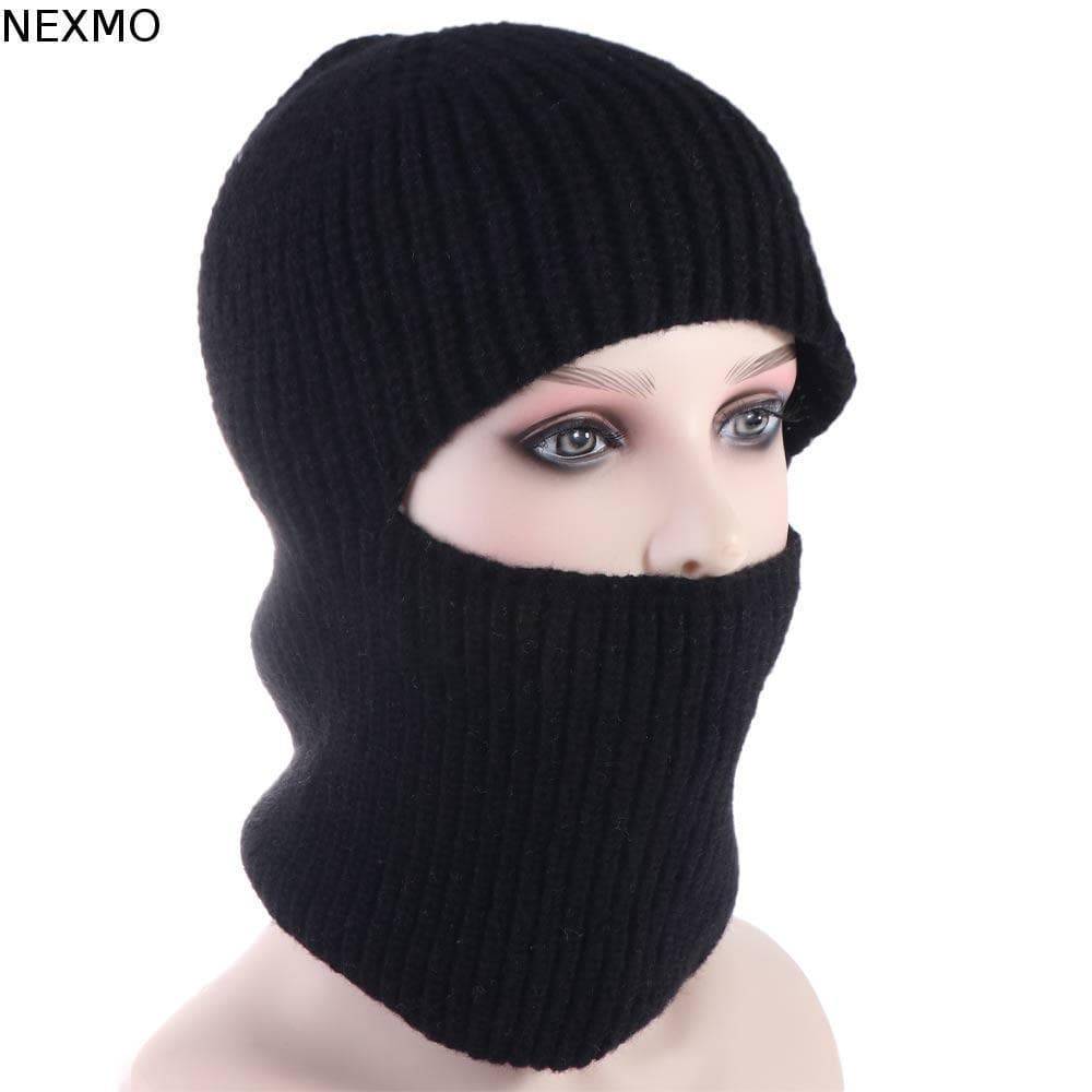 Chapéus Balaclava De Malha Quente NEXMO , Boné À Prova De Vento 2 Em 1 Máscara Chapéu , Multifuncional
