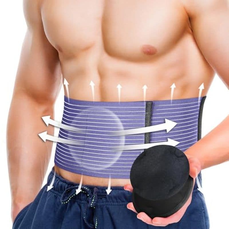 Pasta De Hérnia Abdominal L-XL BLITZU , Cinto De Treliça Umbilical Ajustável Com Almofadas De Compressão Duplas Para Hér