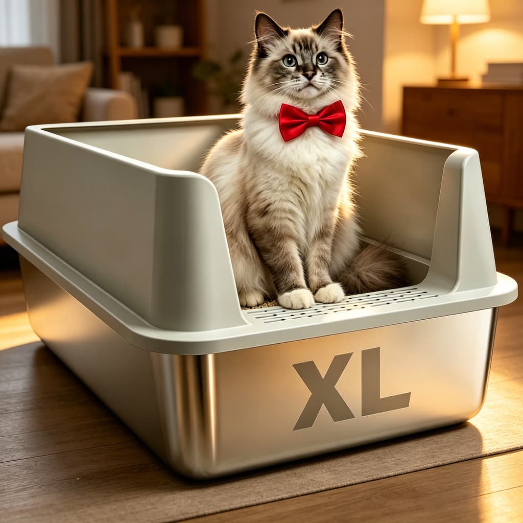 Caixa Sanitária Inox para Gatos Super Durável Anti Arranhões Superfície Lisa Não Machuca Patas Limpeza Simples com Água