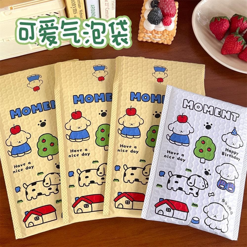 T Tengyi Original bonito dos desenhos animados filhote de cachorro bolha saco à prova de choque saco de embalagem de cor