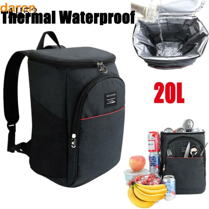 Mochila Térmica de Camping 20L, Bolsa Isolante Impermeável para Manter o Frio e o Calor AQ328