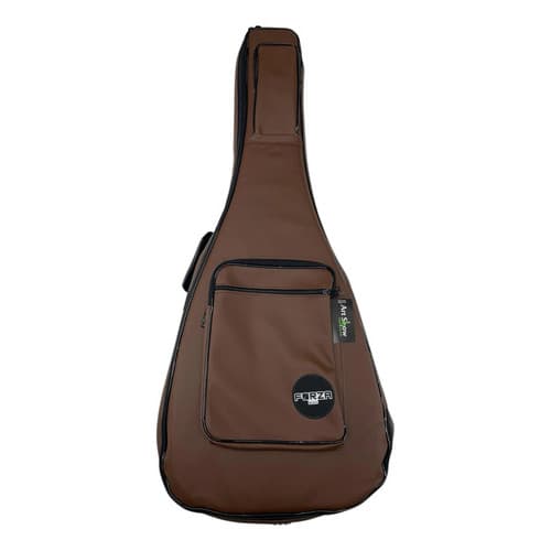 Bag Hard Para Violao Folk Art Formato Plus Forza Camel Marrom