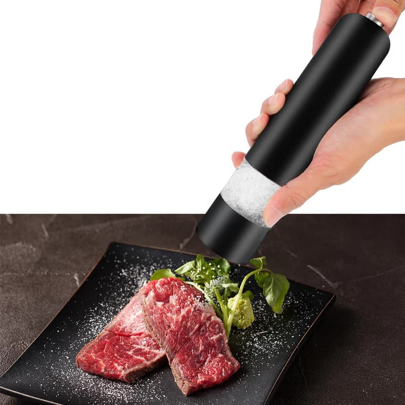 Moedor de Especiarias com Luz LED, Frasco de Temperos, Acessórios de Cozinha, Ferramentas de Cozinha, Moedor Elétrico Au